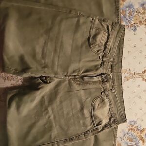 Olive Green Casual Pants